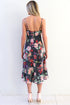 Shalom "Fishnet Floral" Bias Cut Silk Slip Dress
